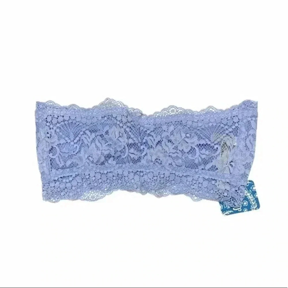 Free People Lacey Looks Light Blue Lace Bandeau M - Picture 5 of 7